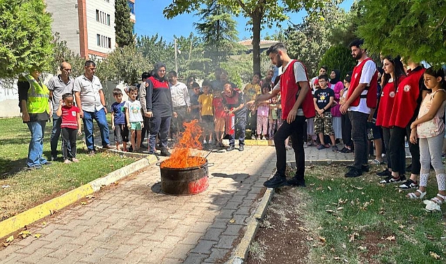 İtfaiye'den yangın tatbikatı