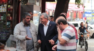 Beyazgül aşağı çarşı esnafını ziyaret etti (video)