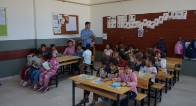 Karaköprü kırsalında çocuklar geri dönüşümü öğreniyor (Video)