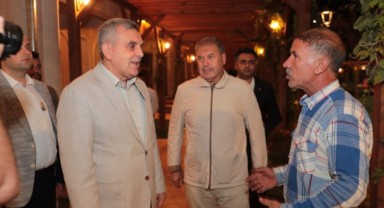 Beyazgül, çay bahçesinde vatandaşlarla bir araya geldi (video)