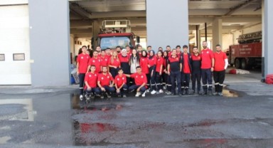 Üniversite öğrencilerine itfaiye’den uygulamalı ders