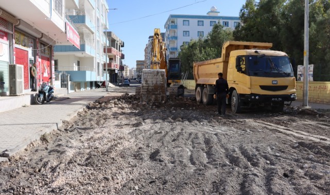 Şanlıurfa Büyükşehir Belediyesi, Ceylanpınar'da üst yapı çalışmalarına başladı (video)
