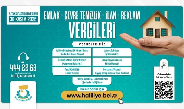 Şanlıurfa Haliliye’de Vergi Ödemeleri İçin Geri Sayım Başladı!