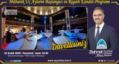 Eyyübiye’de Üç Aylar Tasavvuf Ezgileriyle Başlıyor!