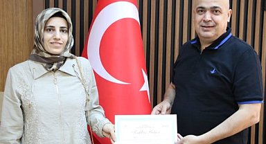 Şanlıurfa Eğitim Ve Araştırma Hastanesi’nde Nergiz Arpa’ya Teşekkür Belgesi